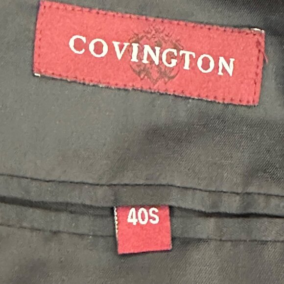 Covington Men’s Dark Gray Corduroy Sport Coat Blazer Jacket Single Vent Size 40S - Picture 3 of 14